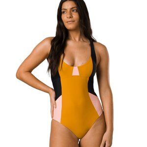 Prana Orange and Pink One Piece Swimsuit